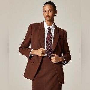 J.Crew Madelyn blazer in four-season stretch two button closure brown Sz 4